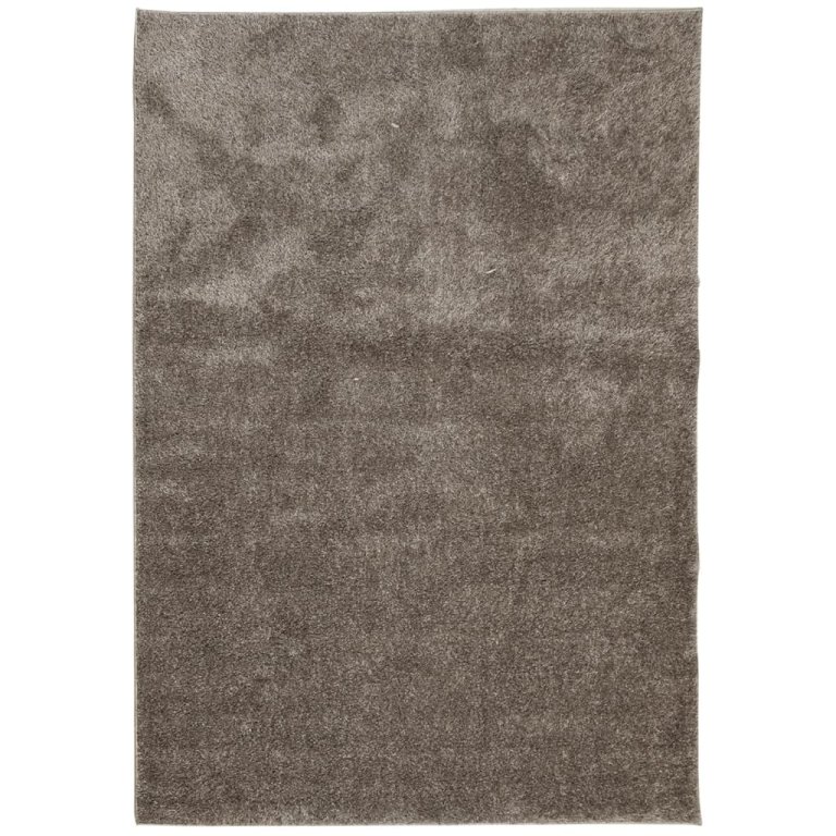 Covor ISTAN, cu fire înalte, aspect lucios, gri, 160x230 cm