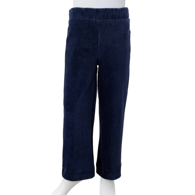 Pantaloni de copii din velur, bleumarin, 128