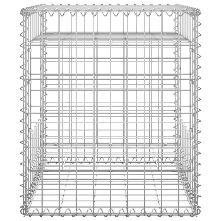 Stâlpi coș gabion, 2 buc., 50x50x60 cm, fier