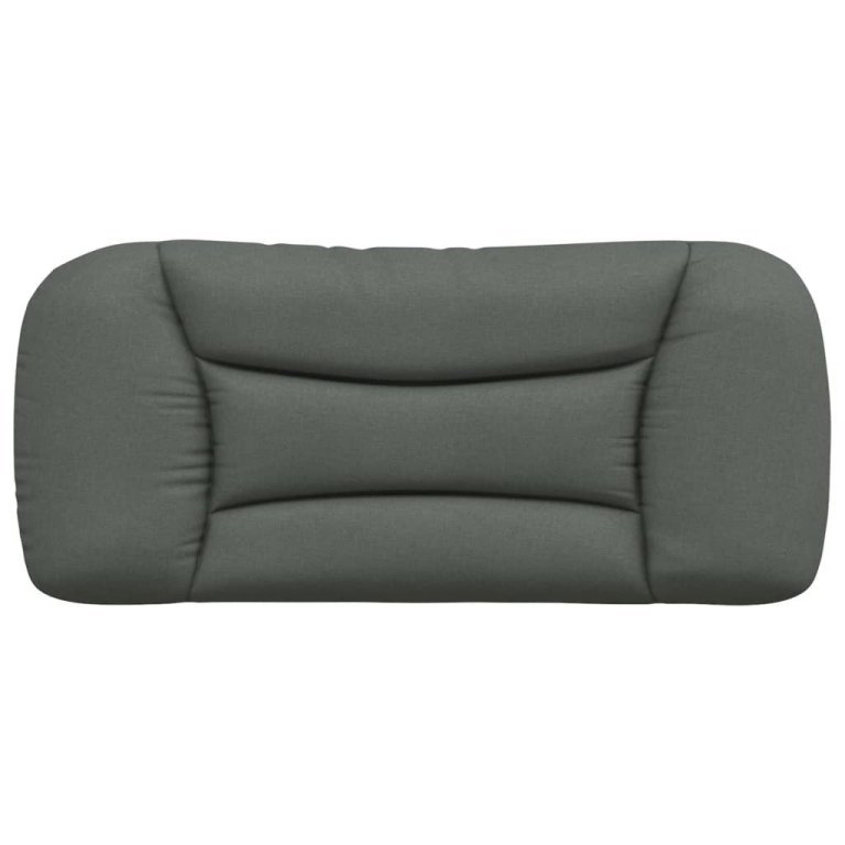 Pernă pentru tăblie de pat, gri închis, 90 cm, material textil