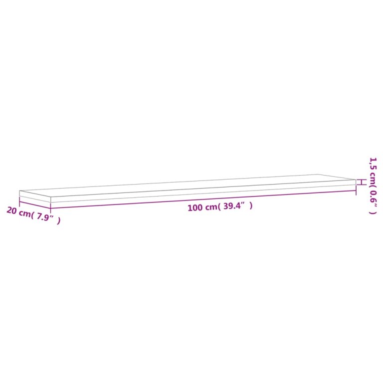 Rafturi de perete, 4 buc., gri sonoma, 100x20x1,5 cm, lemn