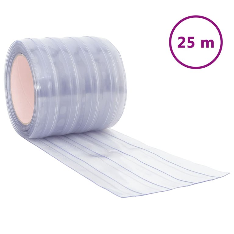 Perdea pentru ușă, transparent, 200 mmx1,6 mm 25 m, PVC