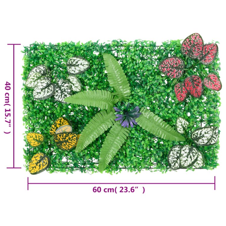   Gard din plante artificiale, 24 buc., verde, 40x60 cm