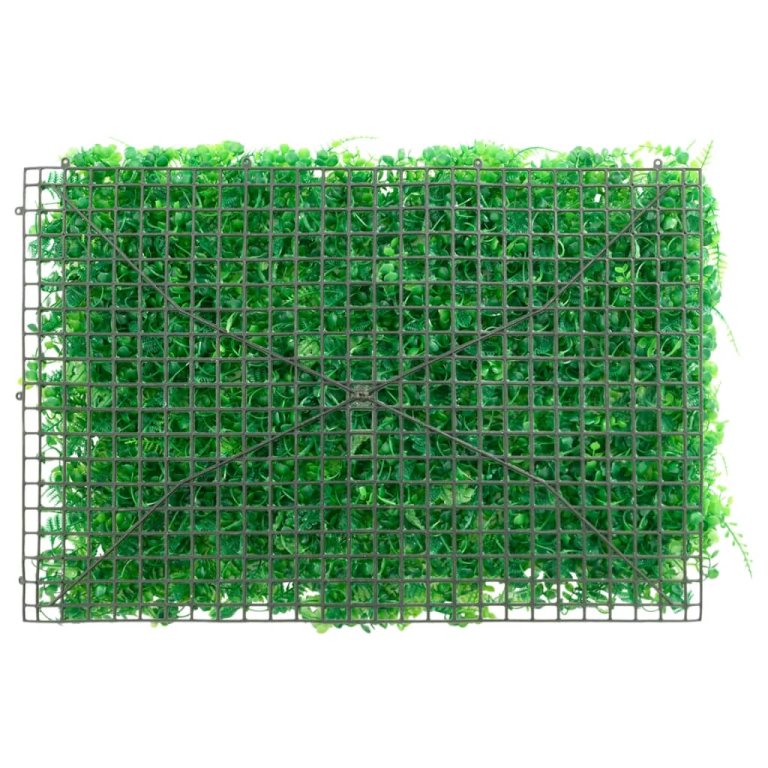   Gard din frunze de ferigă artificiale, 24 buc, verde, 40x60 cm