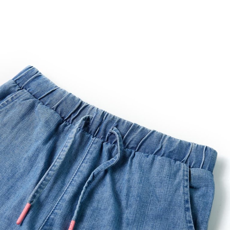 Pantaloni scurți pentru copii, albastru denim, 92