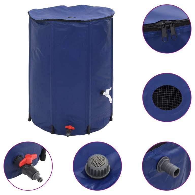 Rezervor de apă cu robinet, pliabil, 750 L, PVC