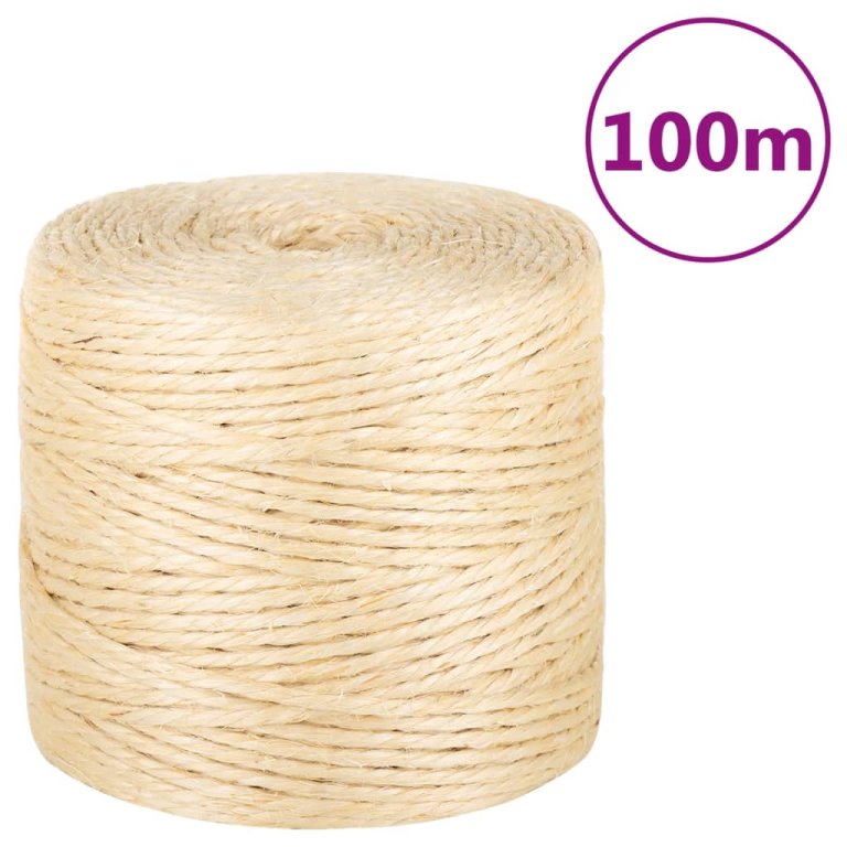 Frânghie, 100 m, sisal 100%, 4 mm