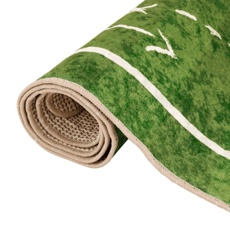 Covor copii verde teren fotbal 160x230cm lavabil anti-alunecare