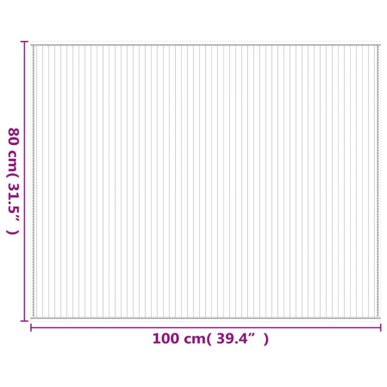 Covor dreptunghiular, natural deschis, 80x100 cm, bambus