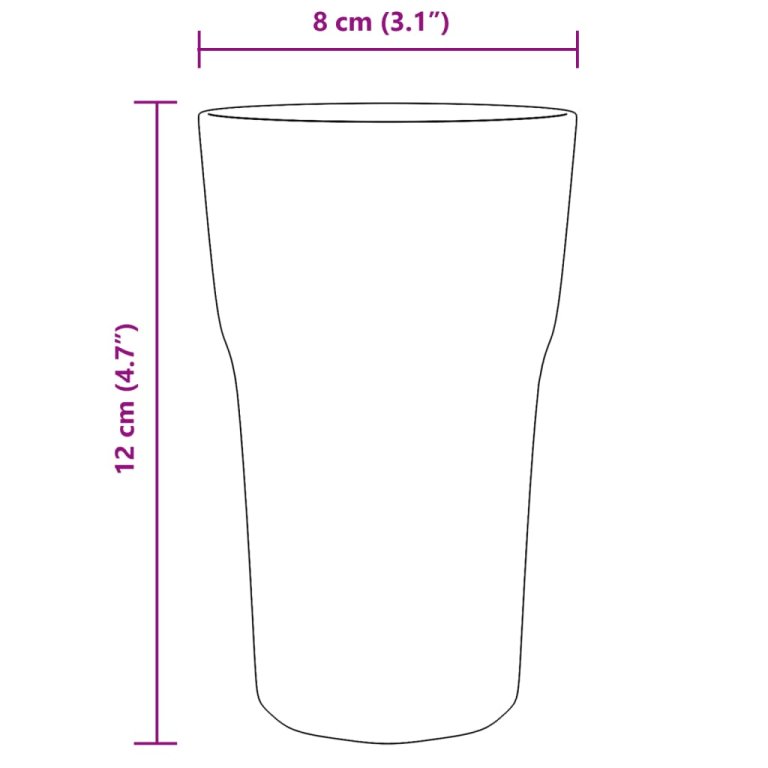 Pahare de bere, 6 buc., 295 ml