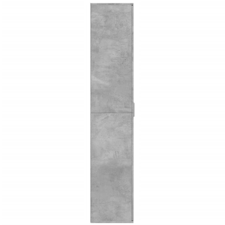 Dulap înalt, gri beton, 80x35x180 cm, lemn prelucrat