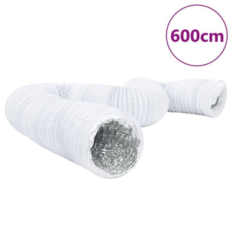 Conductă de ventilație, 6 m, Ø15 cm, aluminiu și PVC