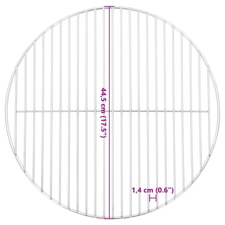 Grill pentru grătar rotund, Ø44,5 cm, oțel inoxidabil 304