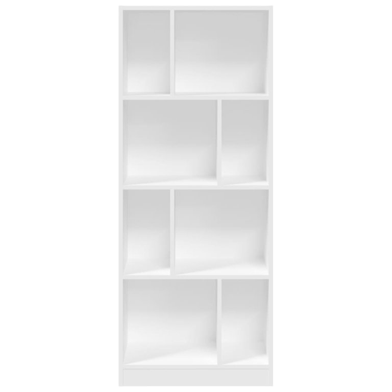 Bibliotecă, alb, 57x28,5x141 cm, lemn prelucrat