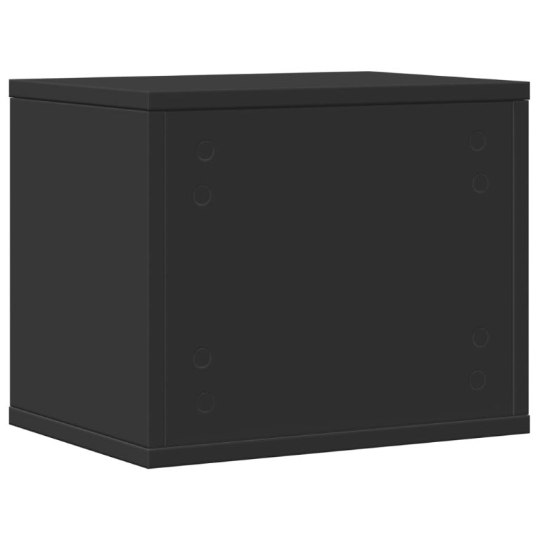 Organizator de birou, negru, 36x26x29,5 cm, lemn prelucrat