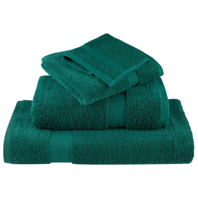 Set de prosoape premium SOLUND, 6 piese, verde, 600 g/m²