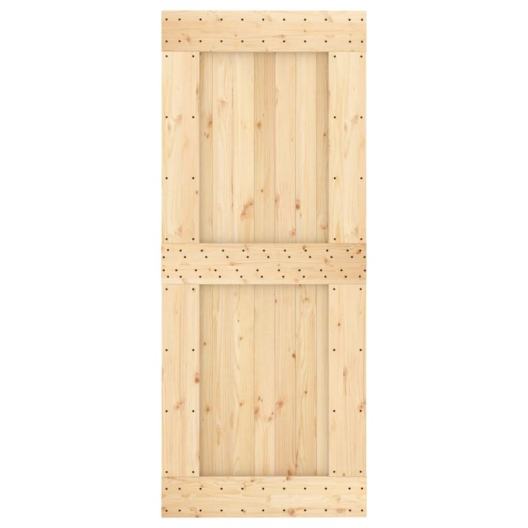 Ușă glisantă cu set de feronerie 85x210 cm, lemn masiv de pin