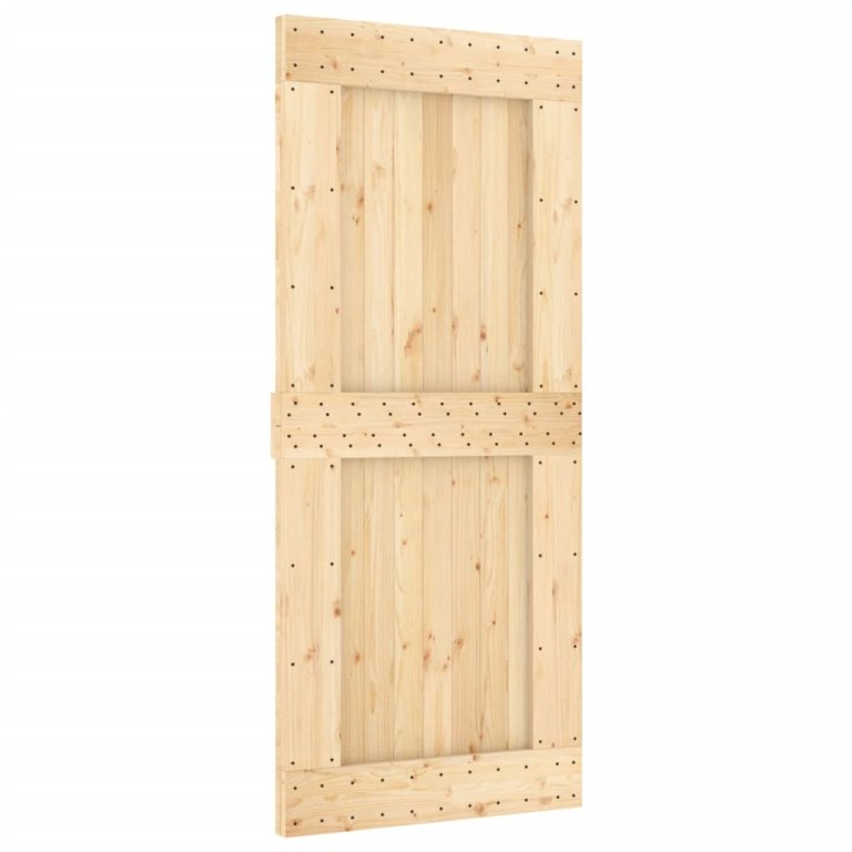 Ușă glisantă cu set feronerie, 90x210 cm, lemn masiv de pin