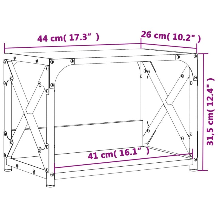 Suport imprimantă 2 niveluri stejar maro 44x26x31,5 cm lemn