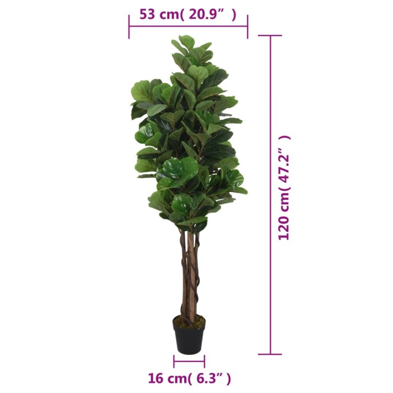 Smochin artificial cu frunze 134 de frunze 120 cm verde