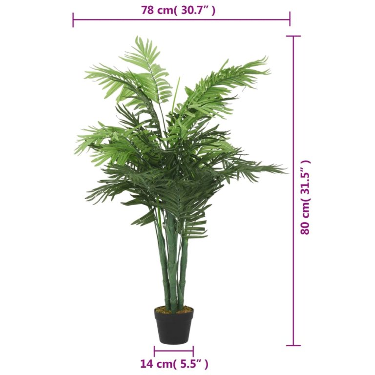 Palmier artificial 18 frunze 80 cm verde