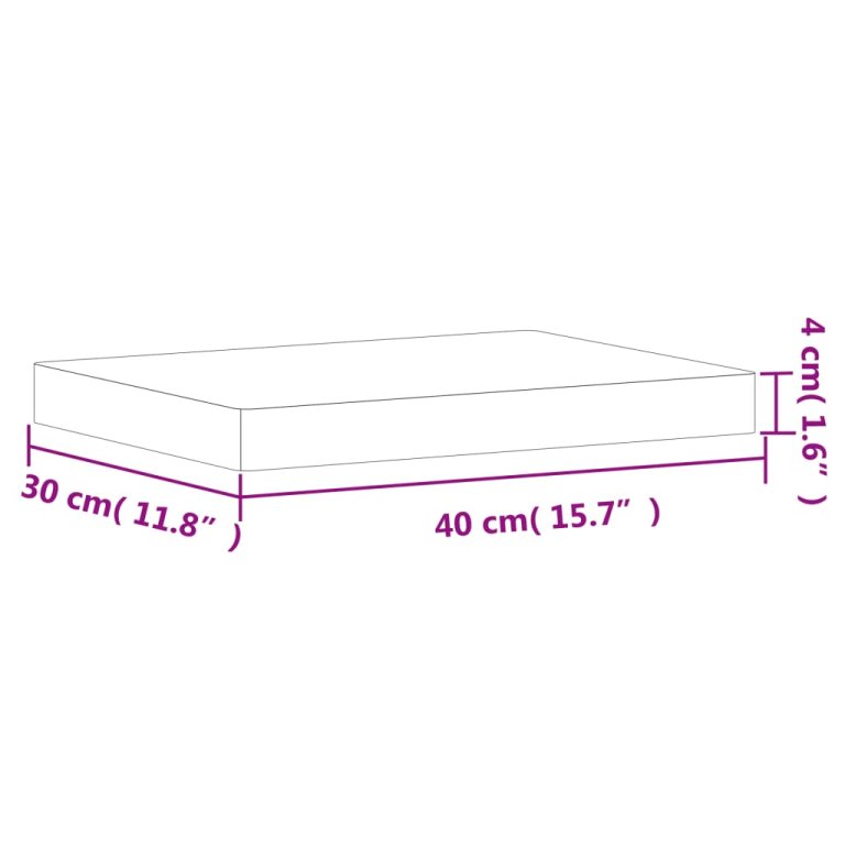 Fund de tocat, 40x30x4 cm, lemn masiv de fag