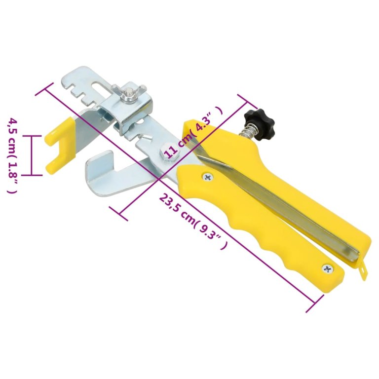 Sistem de nivelare a plăcilor, 500 pene, 2500 cleme, 1 mm