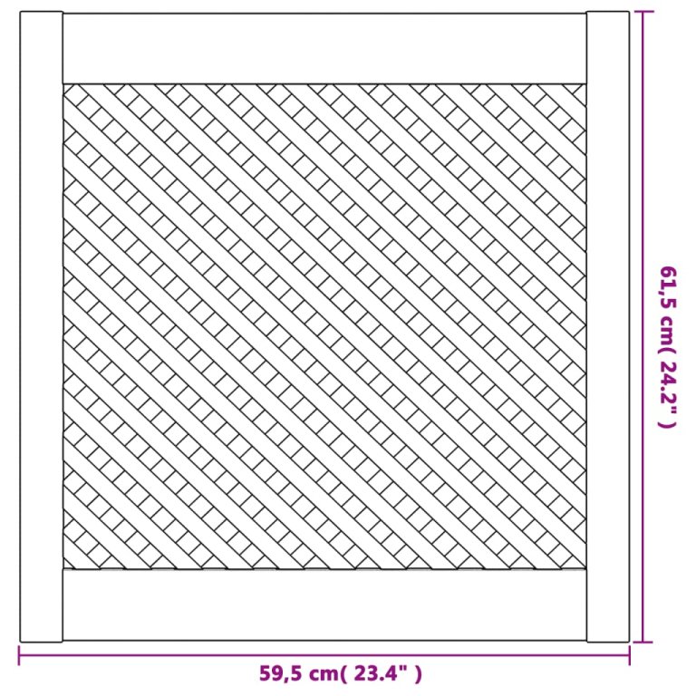 Uși de dulap cu zăbrele 2 buc. 59,5x61,5 cm, lemn masiv de pin