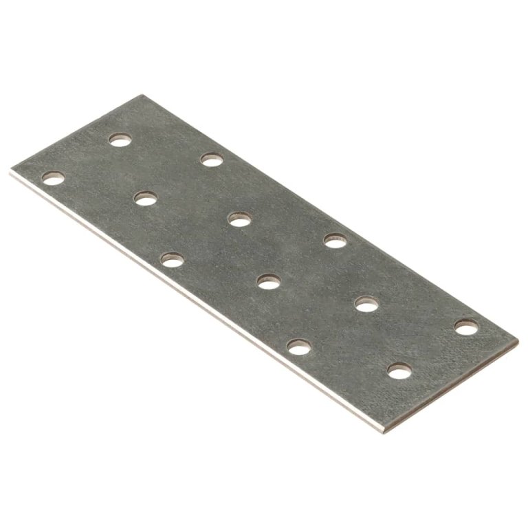 Plăci perforate, 60 buc., 2 mm, 120x40 mm, oțel galvanizat