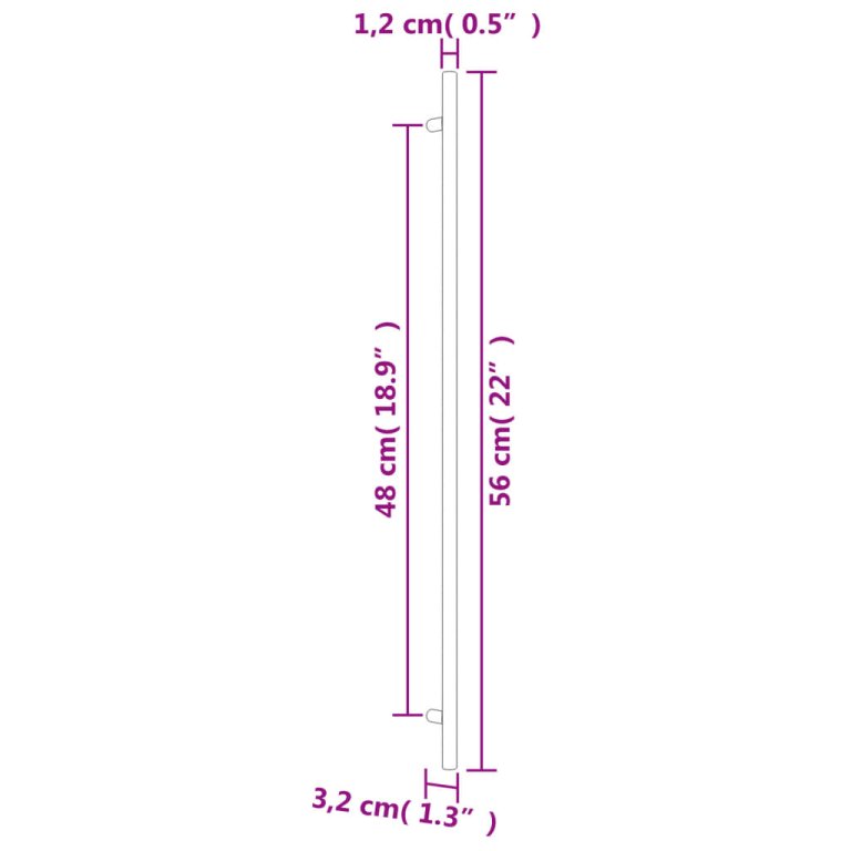 Mânere de dulap, 20 buc., auriu, 480 mm, oțel inoxidabil