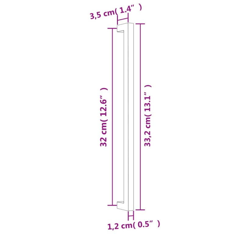 Mânere de dulap, 20 buc., auriu, 320 mm, oțel inoxidabil