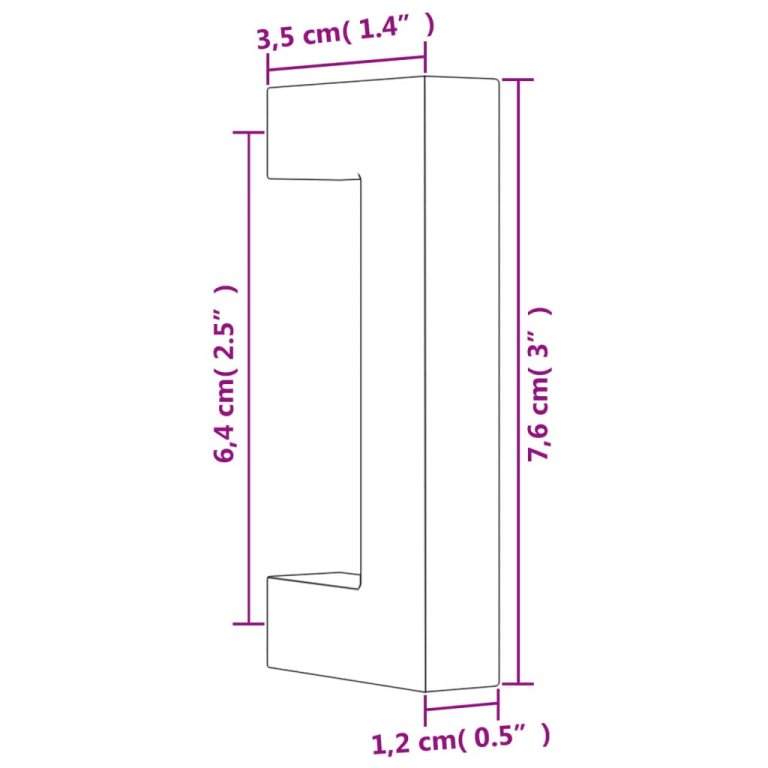 Mânere de dulap, 20 buc., argintiu, 64 mm, oțel inoxidabil