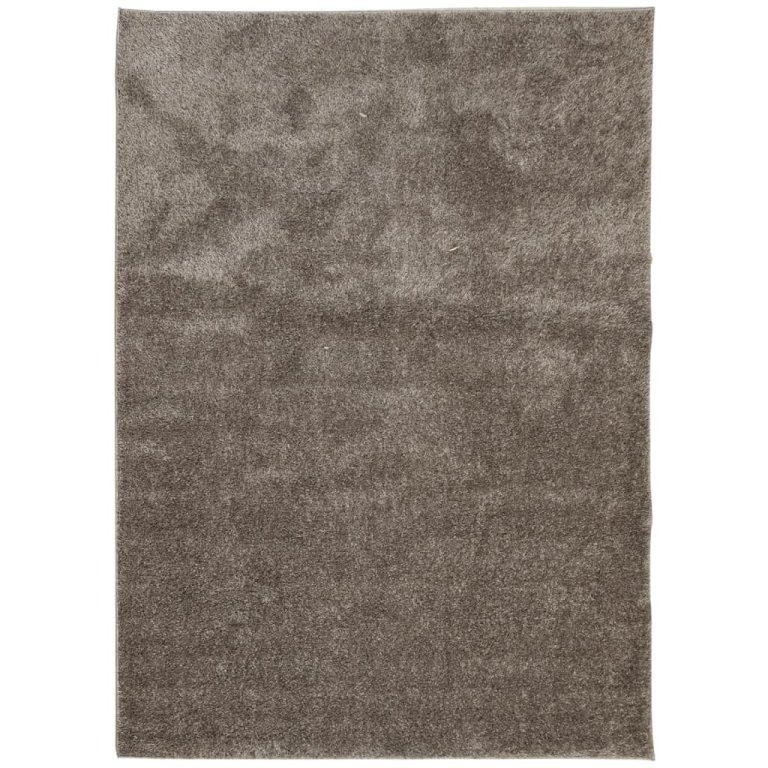 Covor ISTAN, cu fire înalte, aspect lucios, gri, 200x280 cm