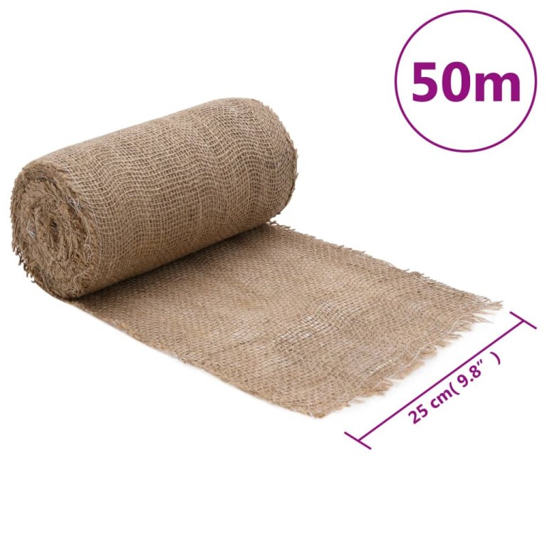 Rulou de iută, 0,25x50 m, iută 100%, 200 g/m²