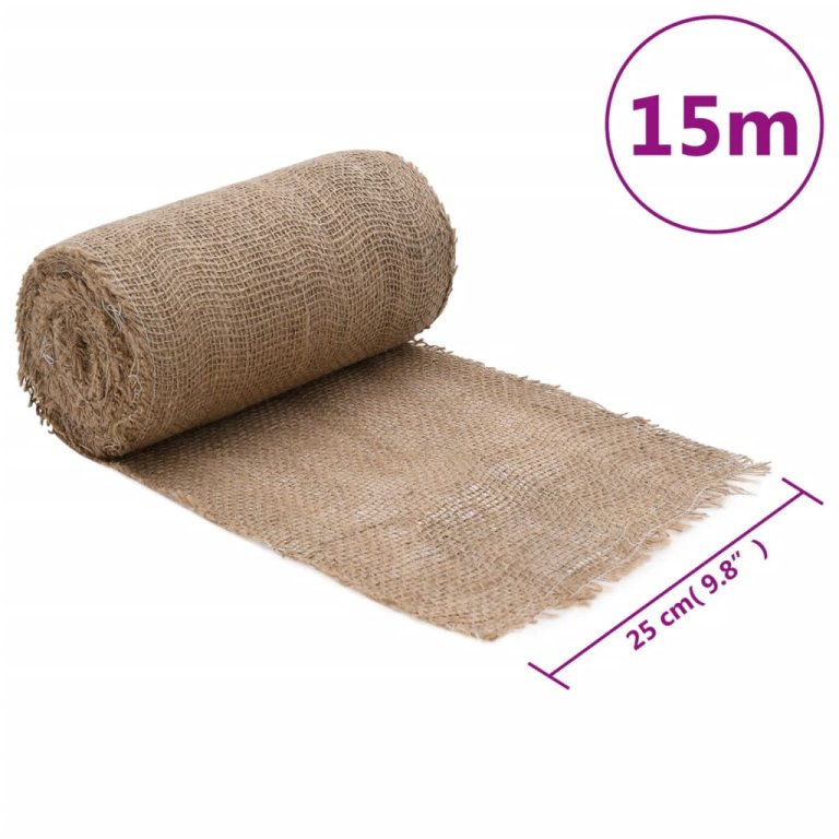 Rulou de iută, 0,25x15 m, iută 100%, 200 g/m²