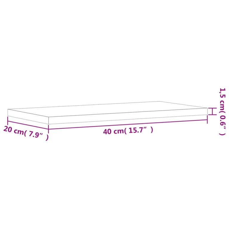 Rafturi de perete, 8 buc., gri sonoma, 40x20x1,5 cm, lemn