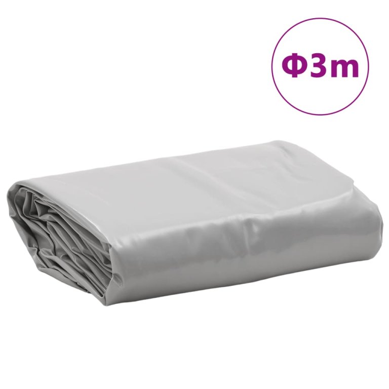 Prelată, gri, Ø 3 m, 650 g/m²