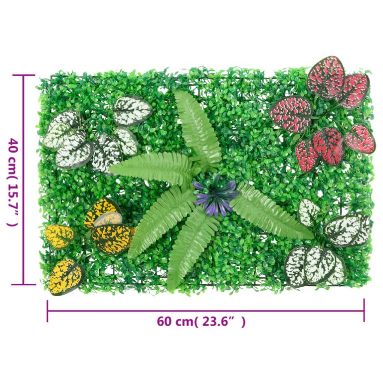   Gard din plante artificiale, 6 buc., verde, 40x60 cm