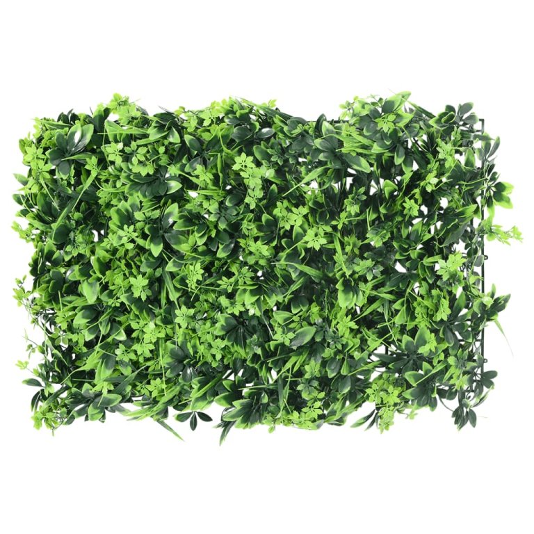   Gard din frunze artificiale, 6 buc., verde, 40x60 cm