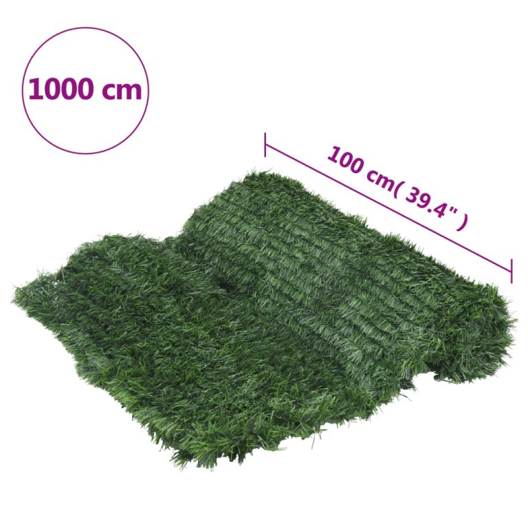 Gard cu iarbă artificială, verde, 1x10 m