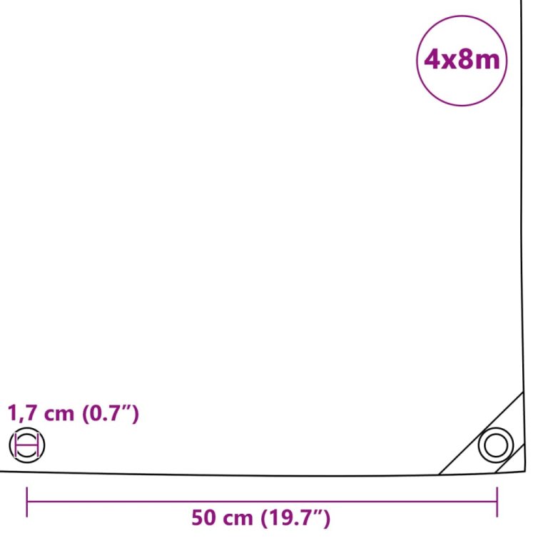 Prelată 650 g/m² 4 x 8 m Albastru