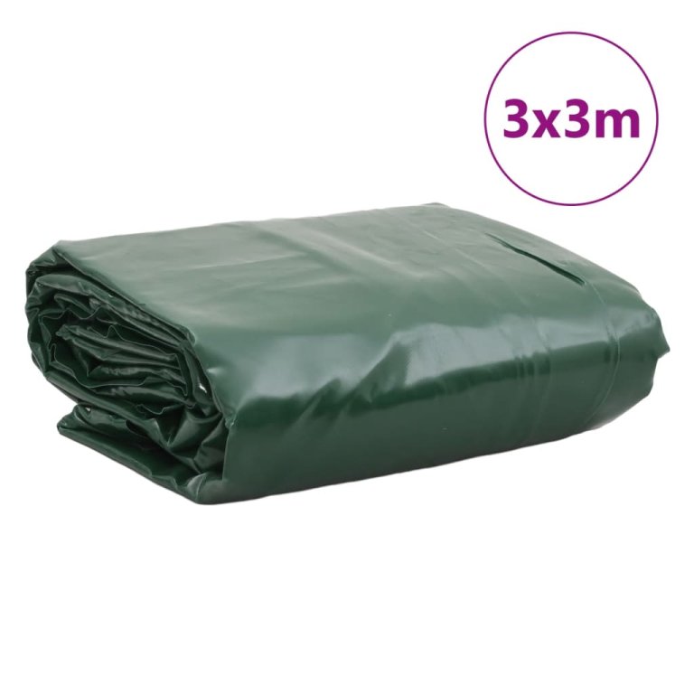 Prelată, verde, 3x3 m, 650 g/m²