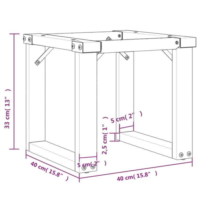 Picioare Măsuță de cafea O-Frame 40x40x33 cm Fontă