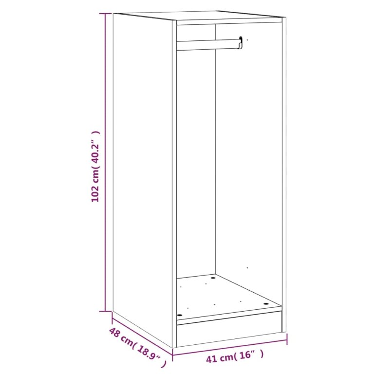 Dulap, stejar sonoma, 48x41x102 cm, lemn prelucrat