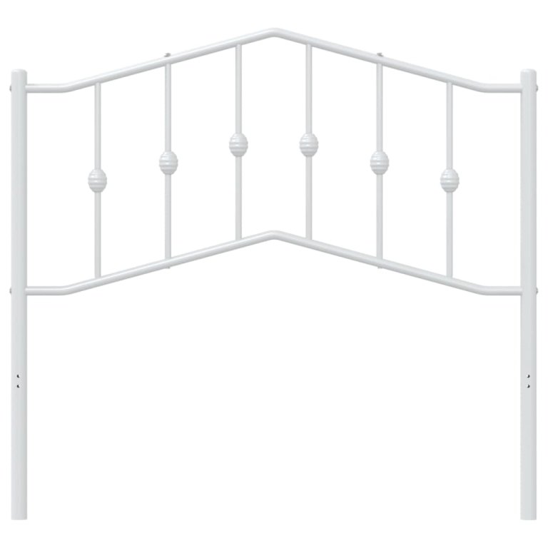 Tăblie de pat metalică, alb, 100 cm