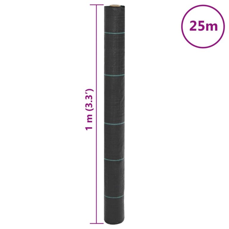 Membrană antiburuieni, negru, 1x25 m, PP