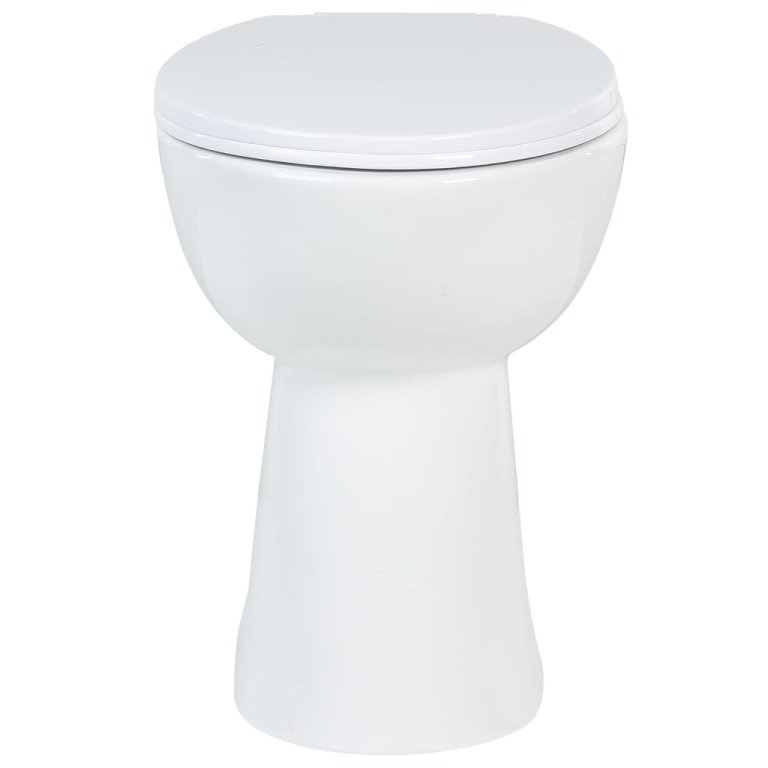 Vas WC fără ramă, închidere silențioasă, + 7 cm, alb, ceramică