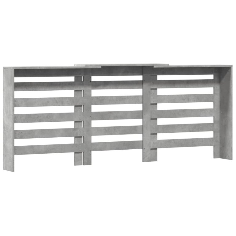 Mască pentru calorifer gri beton 205x21,5x83,5cm lemn prelucrat