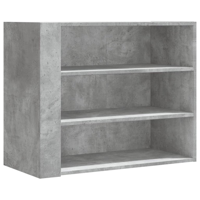 Dulap de perete, gri beton, 75x35x60 cm, lemn prelucrat