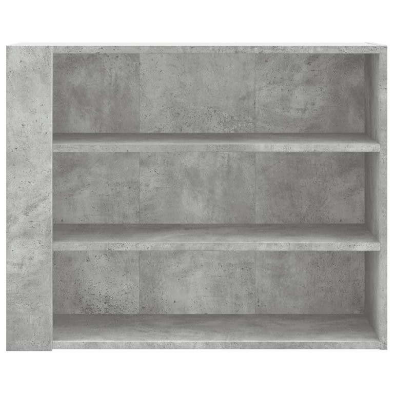 Dulap de perete, gri beton, 75x35x60 cm, lemn prelucrat